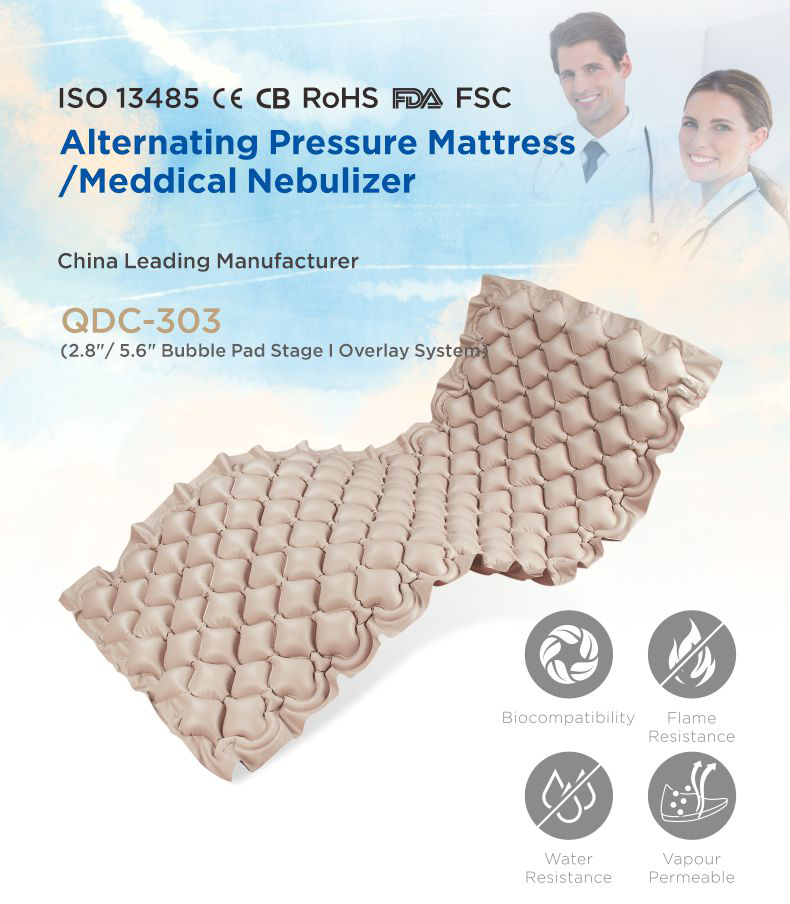 Medical anti bedsore decubitus alternating pressure air mattress for hospital bed mattress